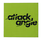 3" x 3" Electric Green Woven Logo Sticker