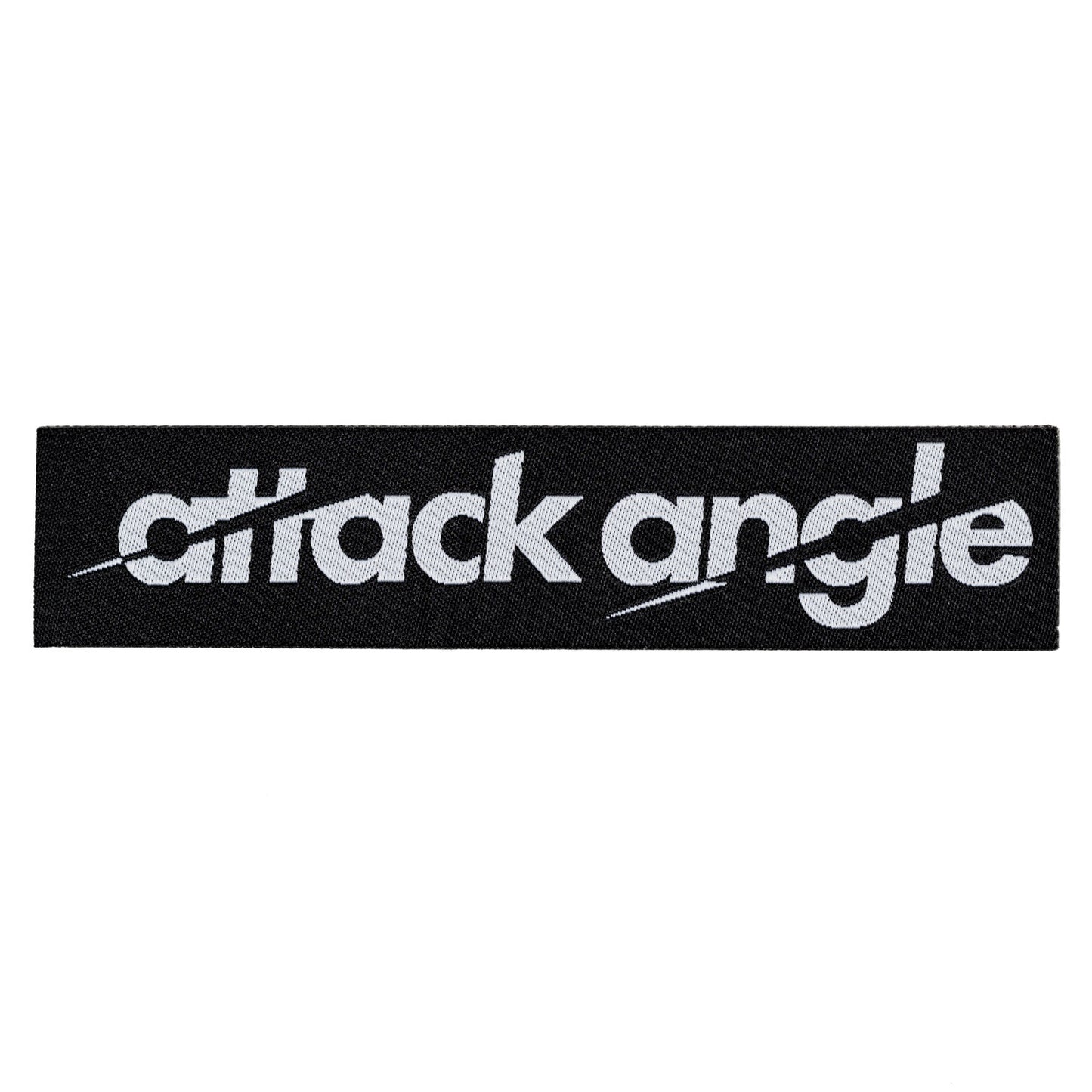 5" x 1" Black Woven Logo Sticker